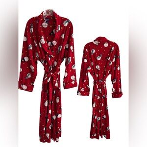 Charter Club Red and White Holiday Robe